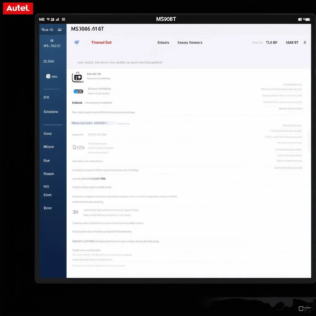 Autel MS906BT User Interface