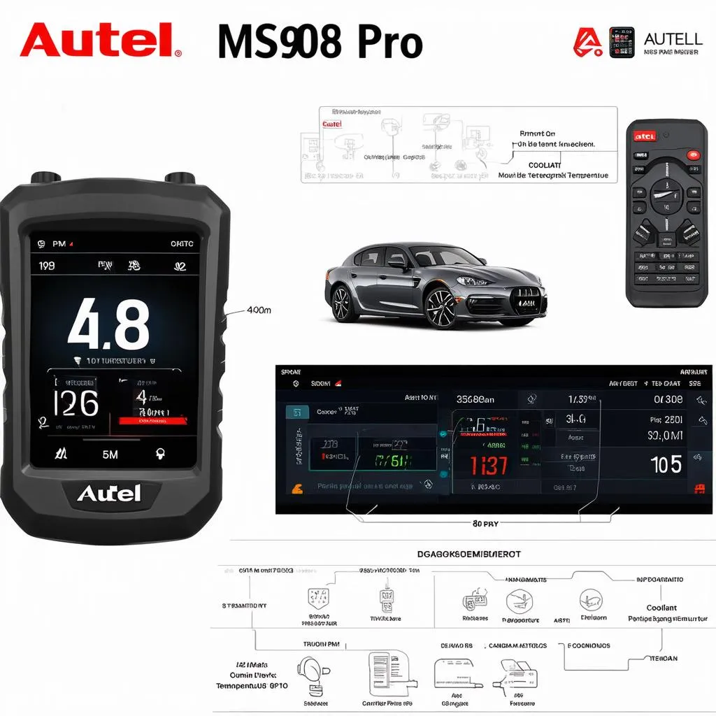 Autel MS908 Pro Scanner and Dashboard