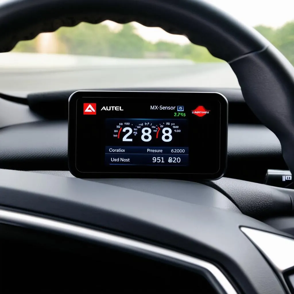 Autel MX-Sensor Readings on Dashboard