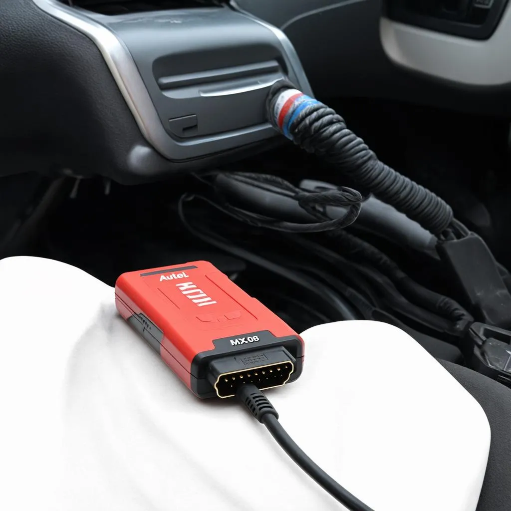 Autel MX808 on car