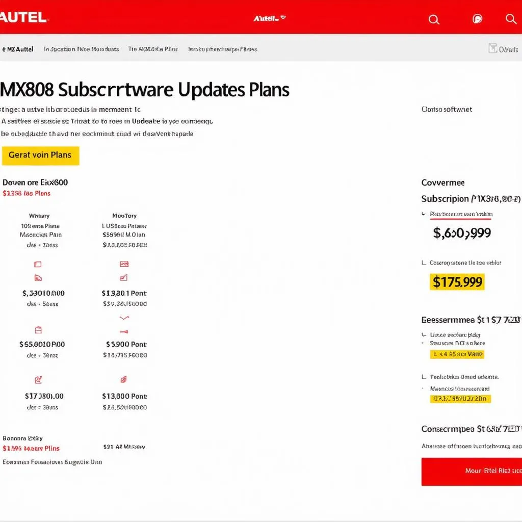 Autel MX808 Subscription Plans