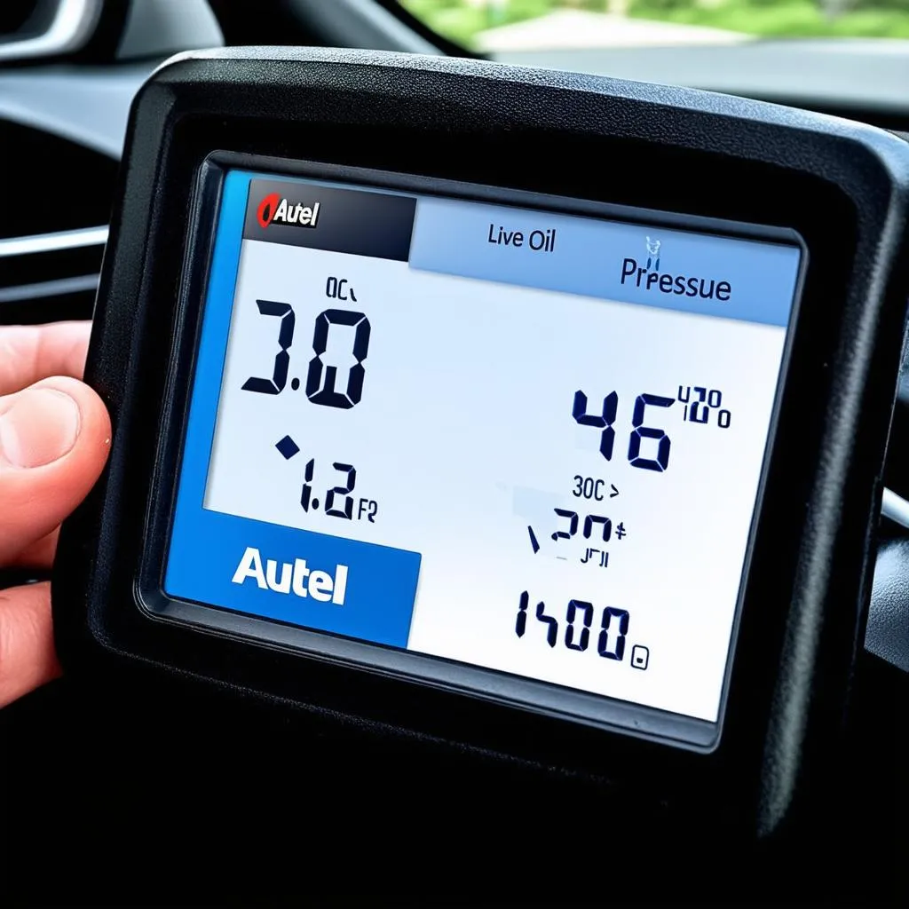 Autel Oil Pressure Reading on Diagnostic Scanner