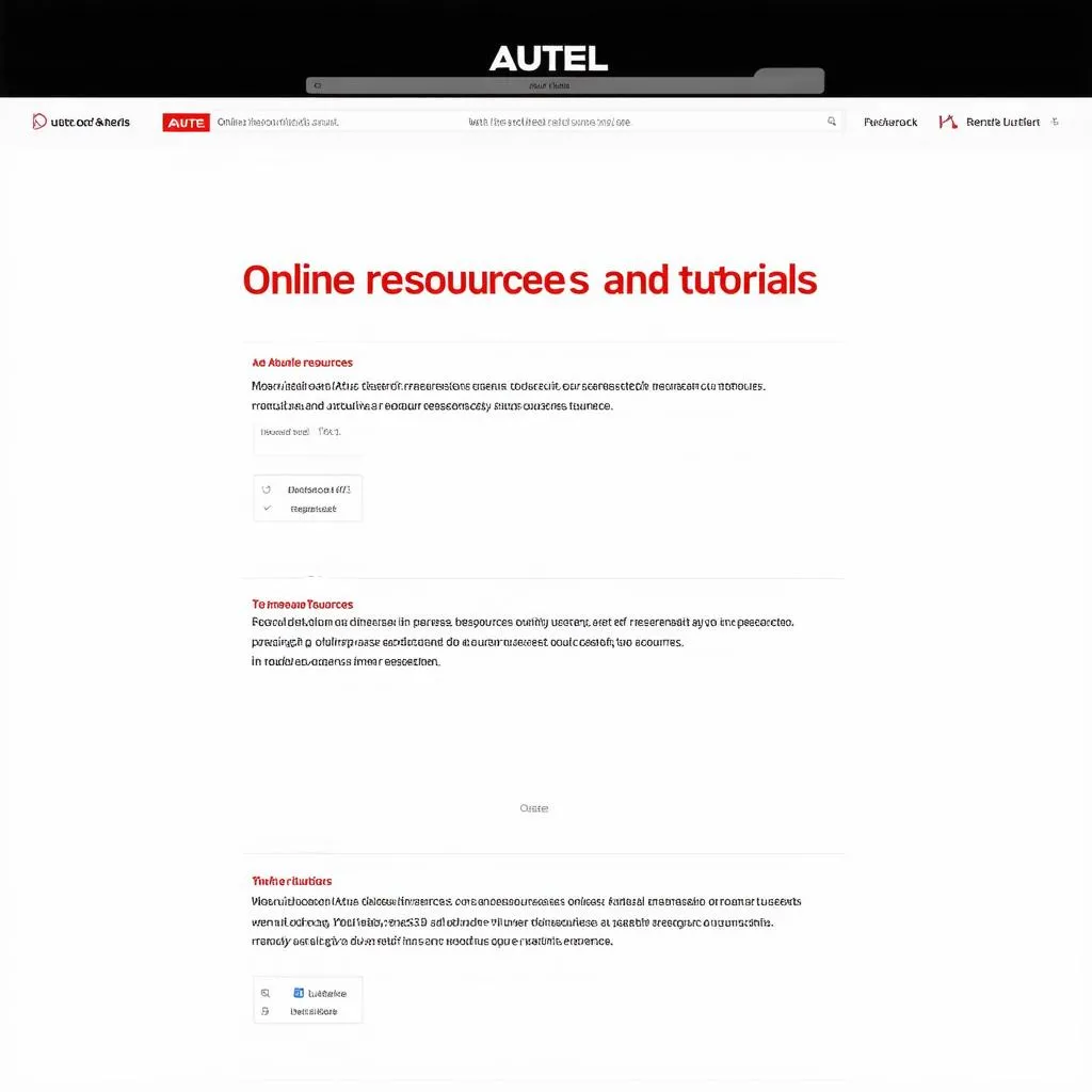 Autel Online Resources