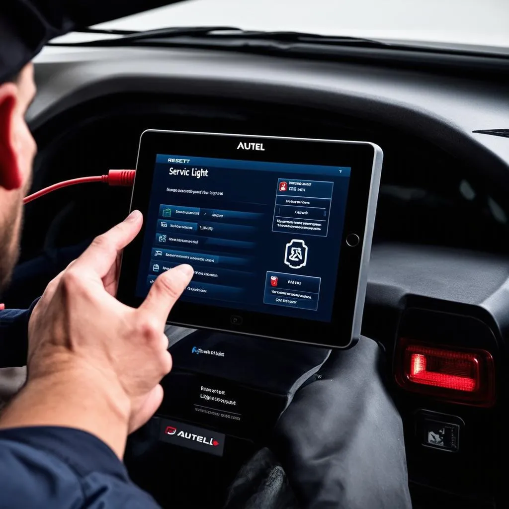 Autel Programming Tablet Resetting Service Lights