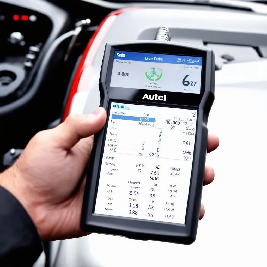 Live data on Autel scan tool