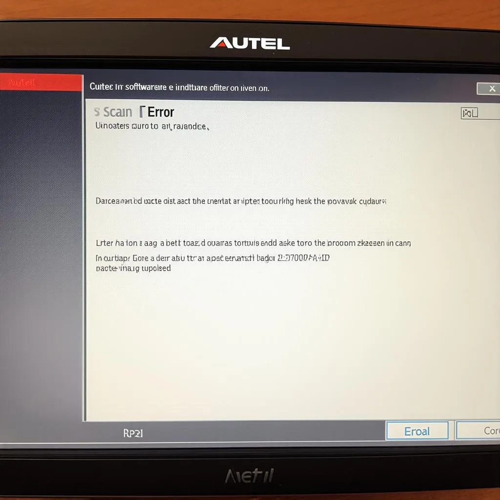 Autel scan tool update error