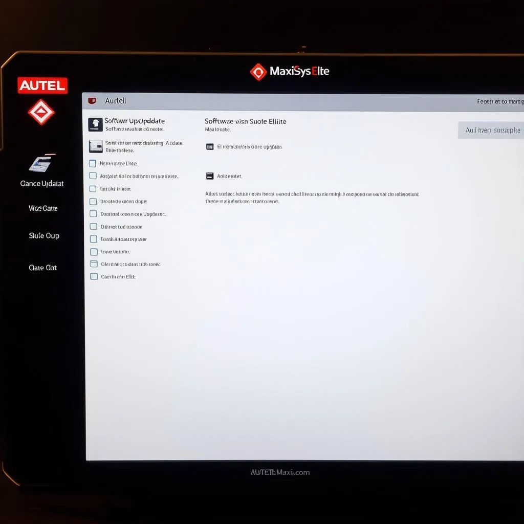 Autel scan tool software update