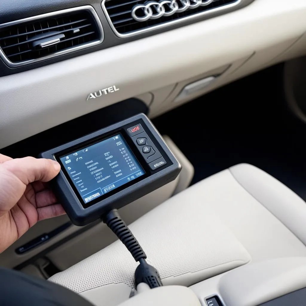 Autel Scanner Connected to Audi