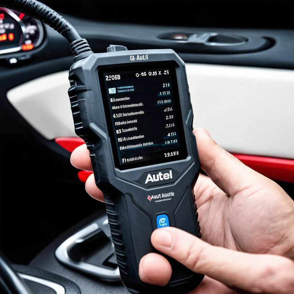 Close Up of an Autel Diagnostic Scanner