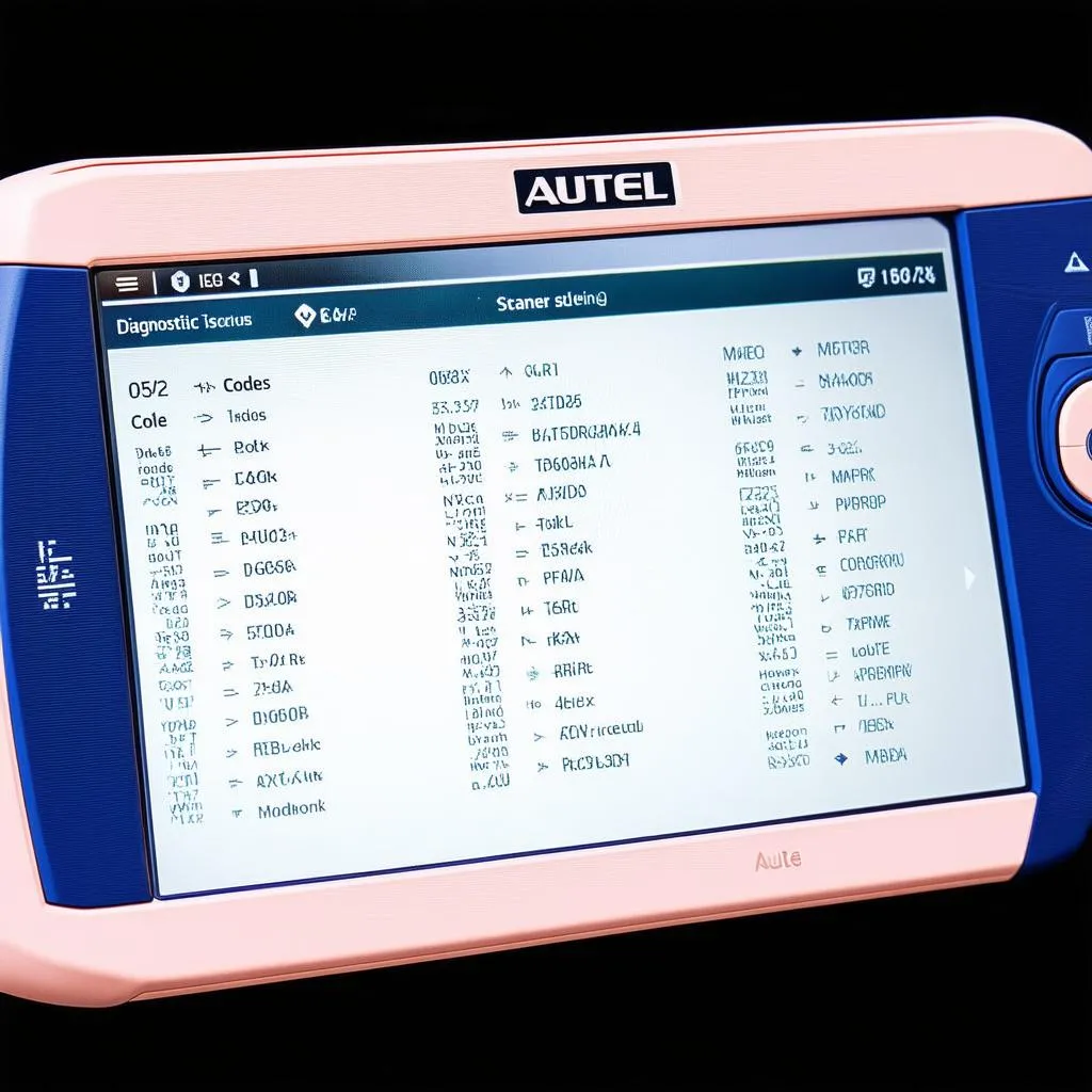 Autel Scanner Displaying Diagnostic Codes