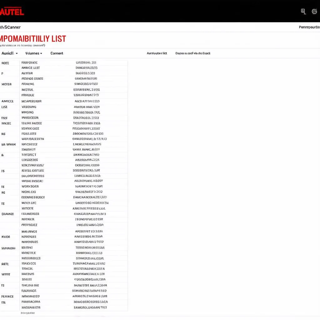 Autel Scanner Compatibility