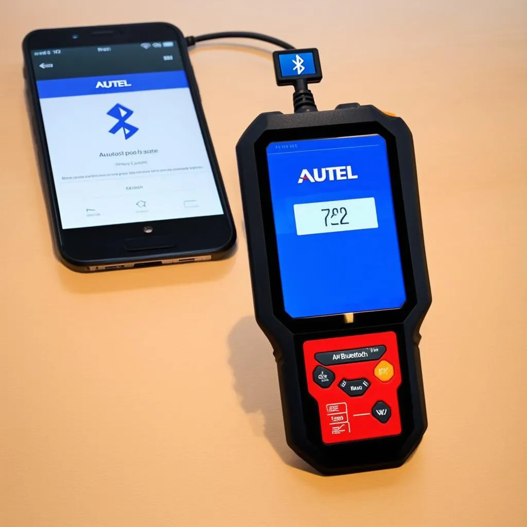 Autel Scanner Connected to a Phone