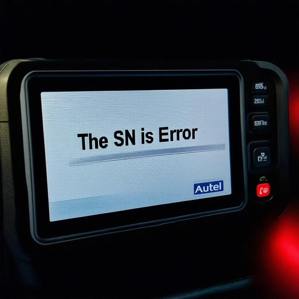 Autel Scanner Error Message