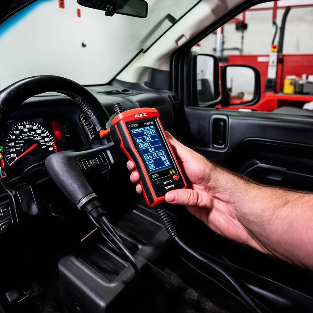 Autel Scanner Diagnosing GMC Truck