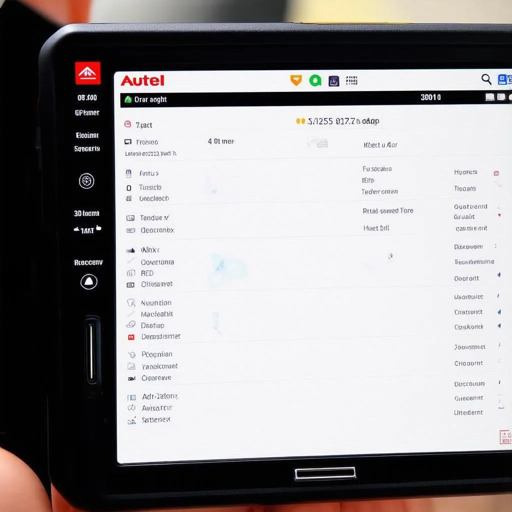 User Interface of an Autel Scanner