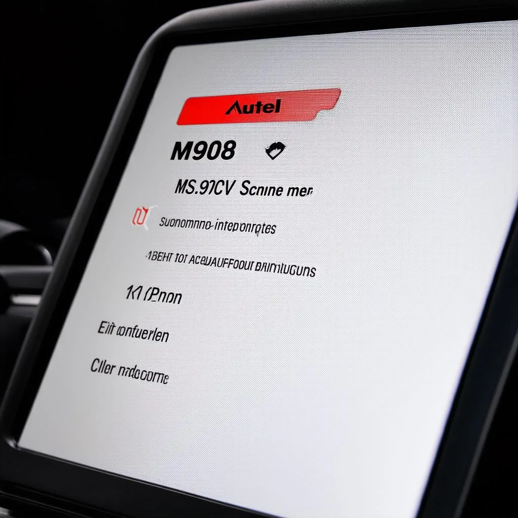 Autel Scanner MS908CV Interface