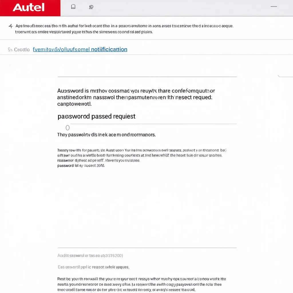 Autel Scanner Password Reset Email