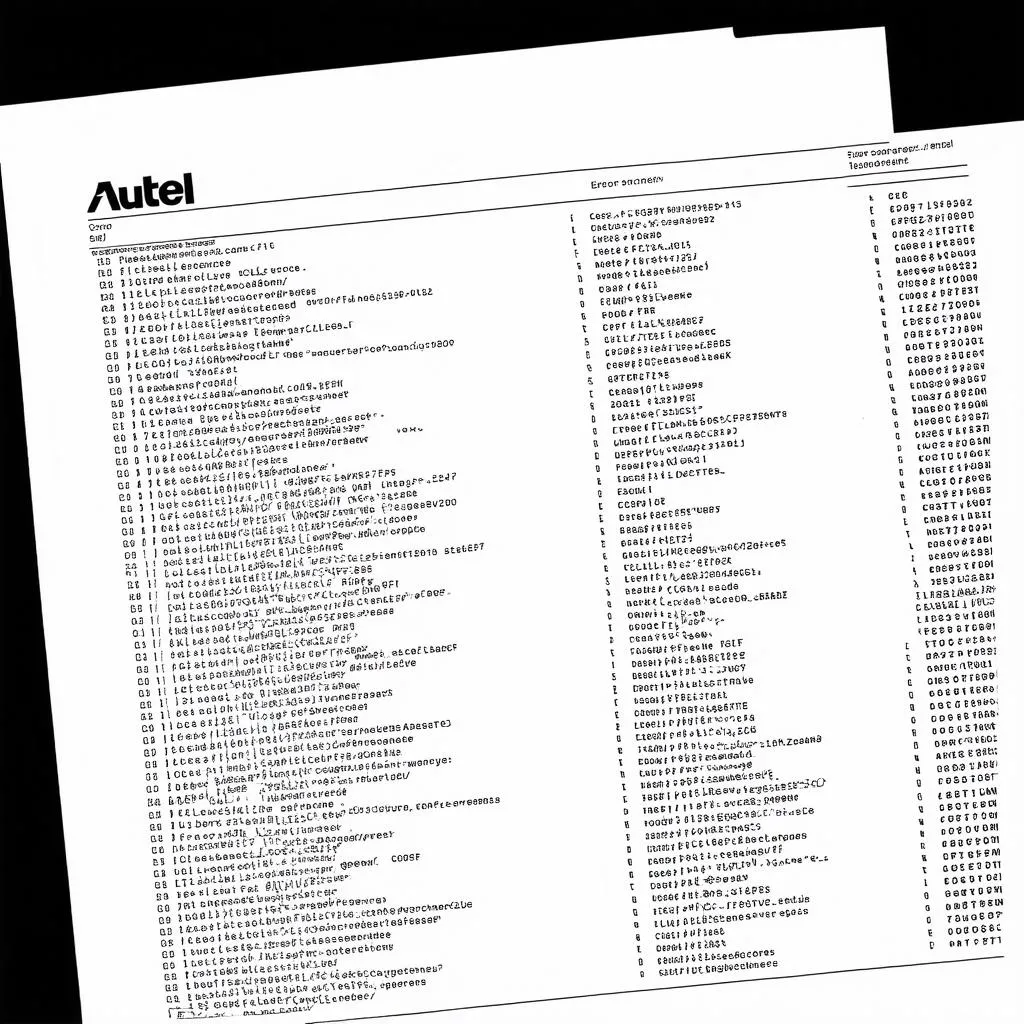 Autel Scanner Print Error Codes