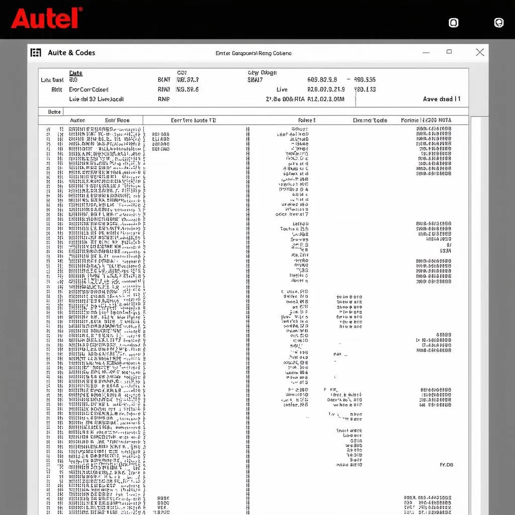 Autel Scanner Print Report