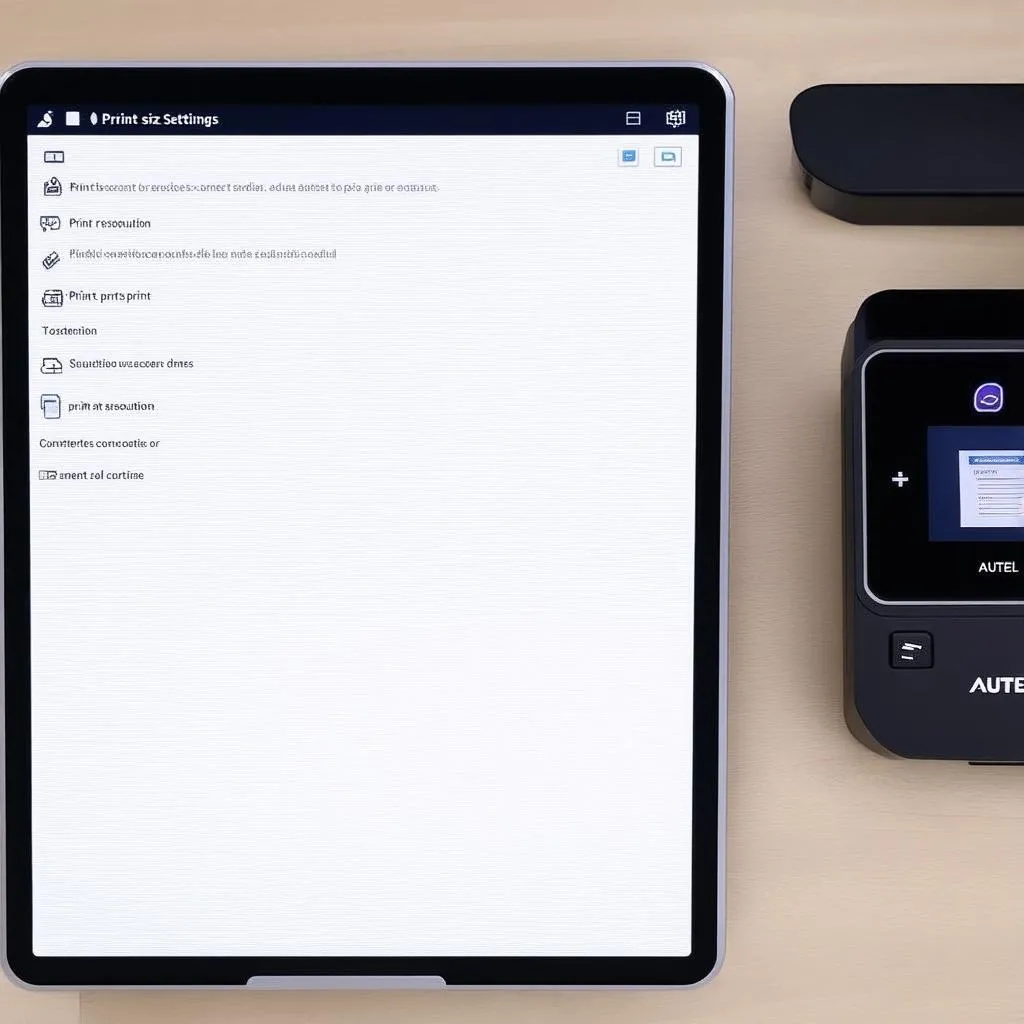 Autel Scanner Print Settings