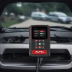 Autel Scanner Reading Data from a Car