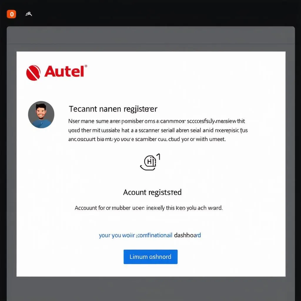 Autel scanner registration confirmation