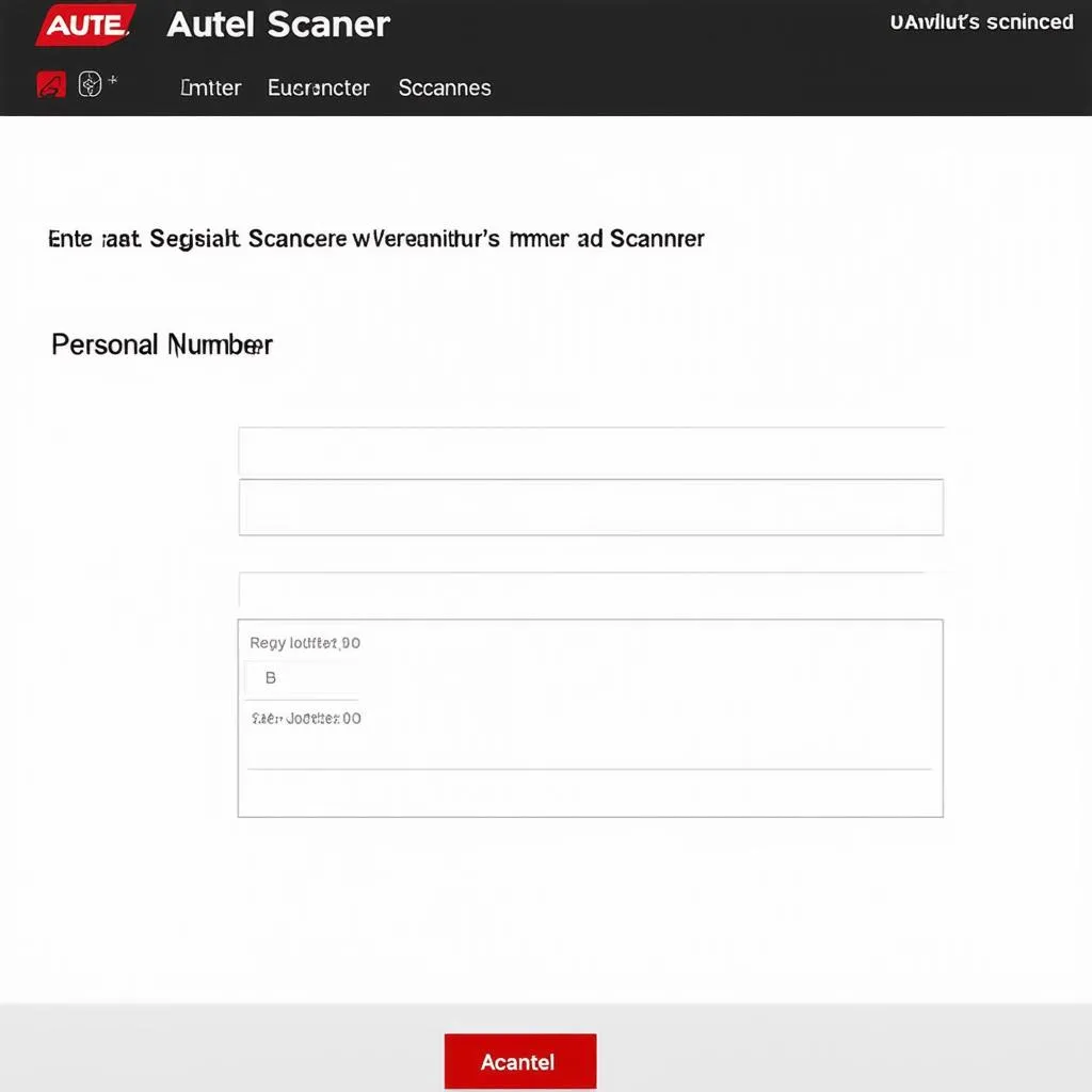 Autel Scanner Registration Form