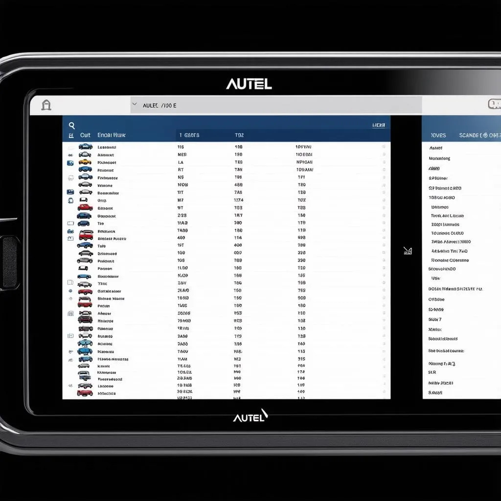 Autel Scanner Vehicle List