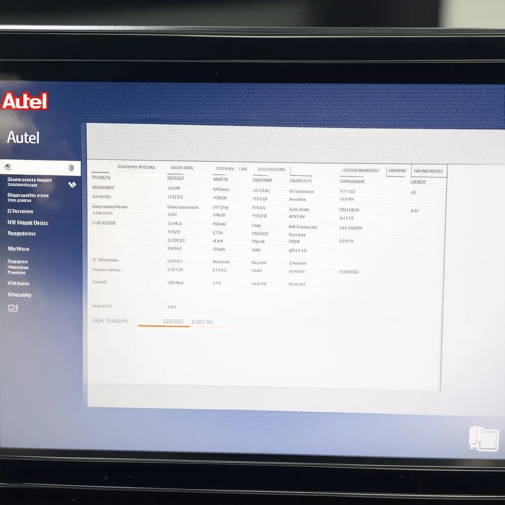 Autel Diagnostic Tool Display