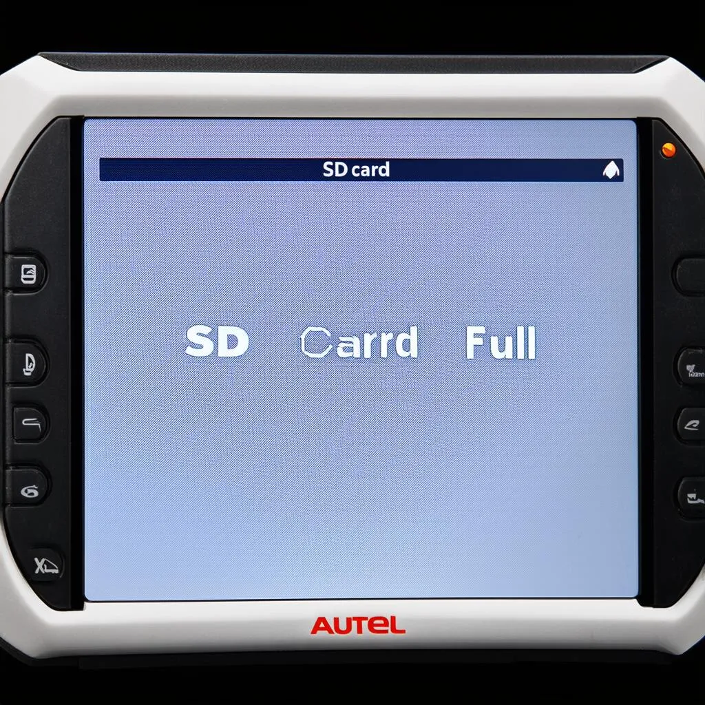 Autel SD Card Full Message