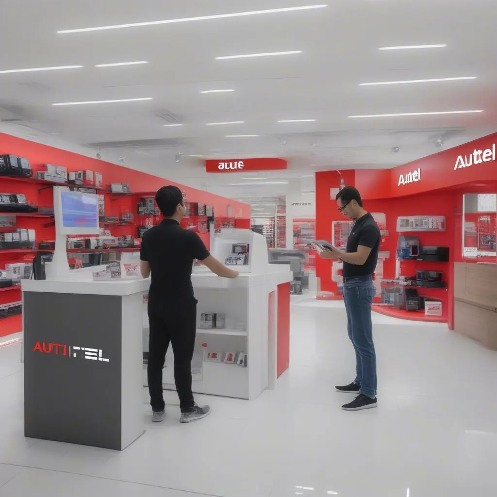 Autel Shop Interior with Customer