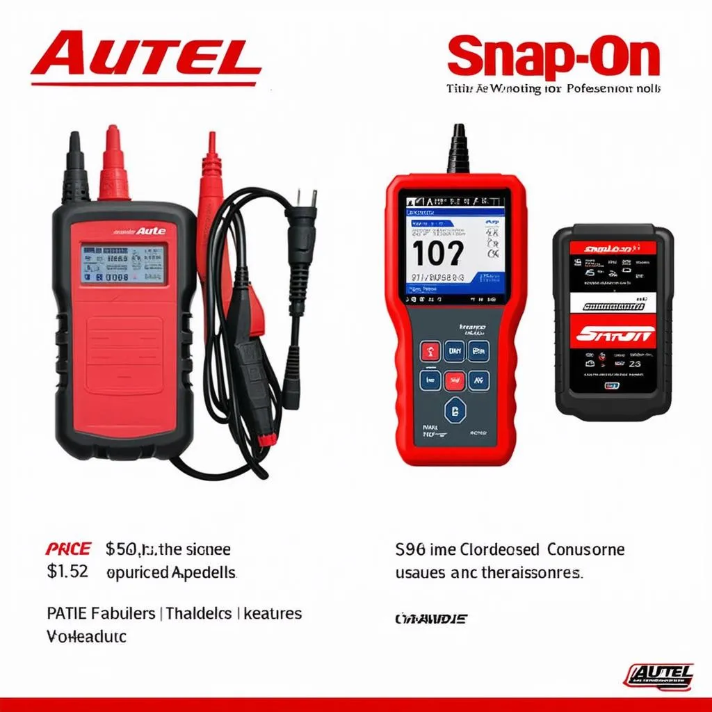 Autel and Snap-on Diagnostic Tools