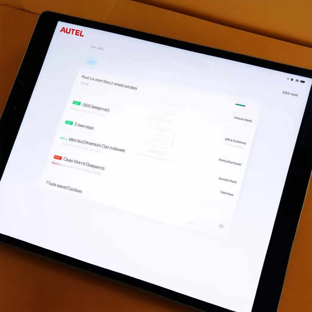 Autel tablet features