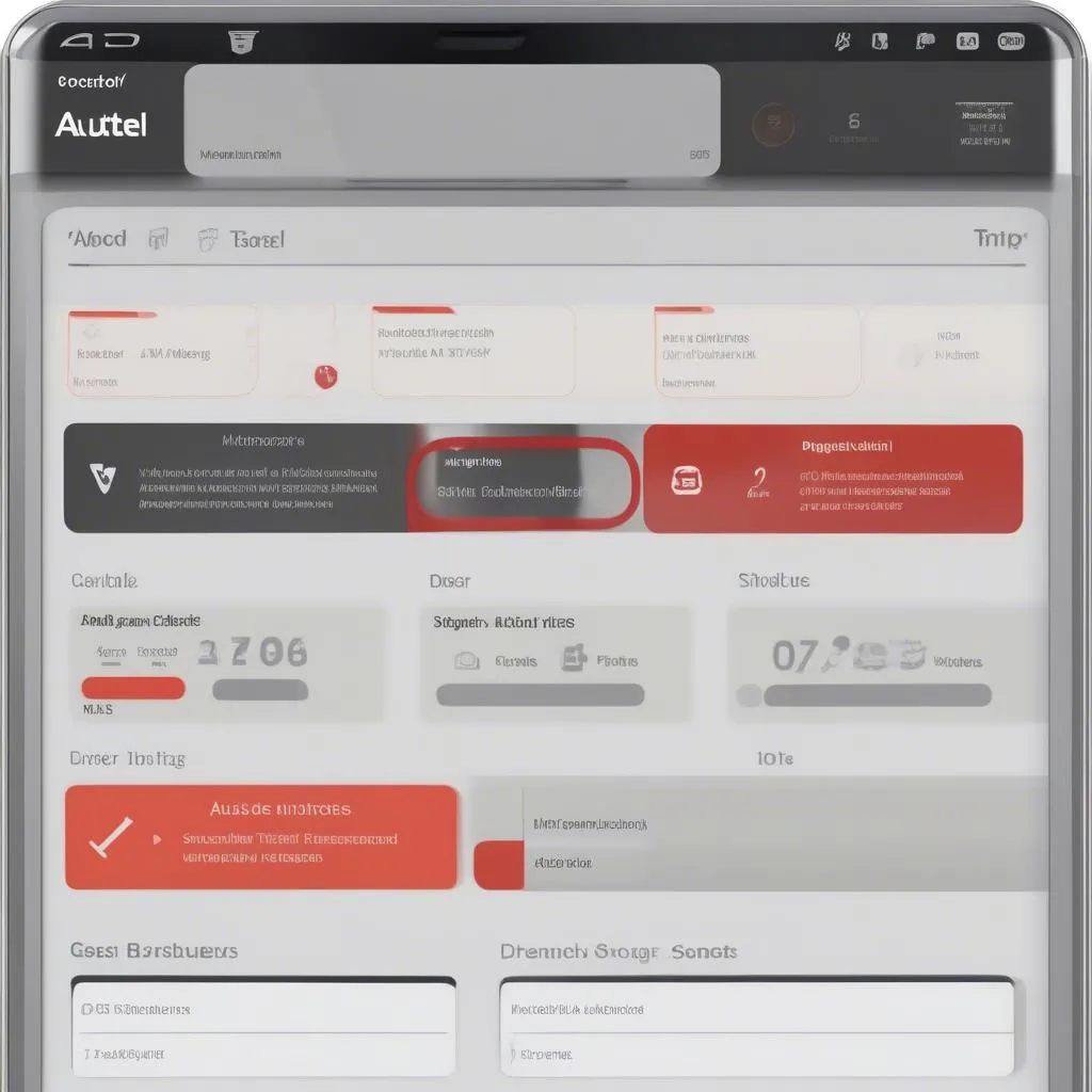 Autel Diagnostic Tool Dashboard