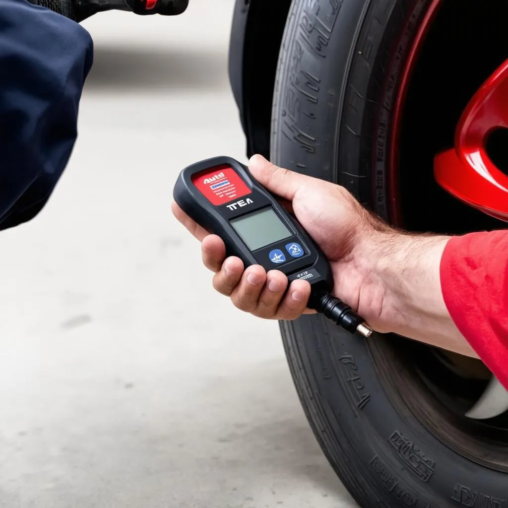 Autel TPMS Pad in Hand