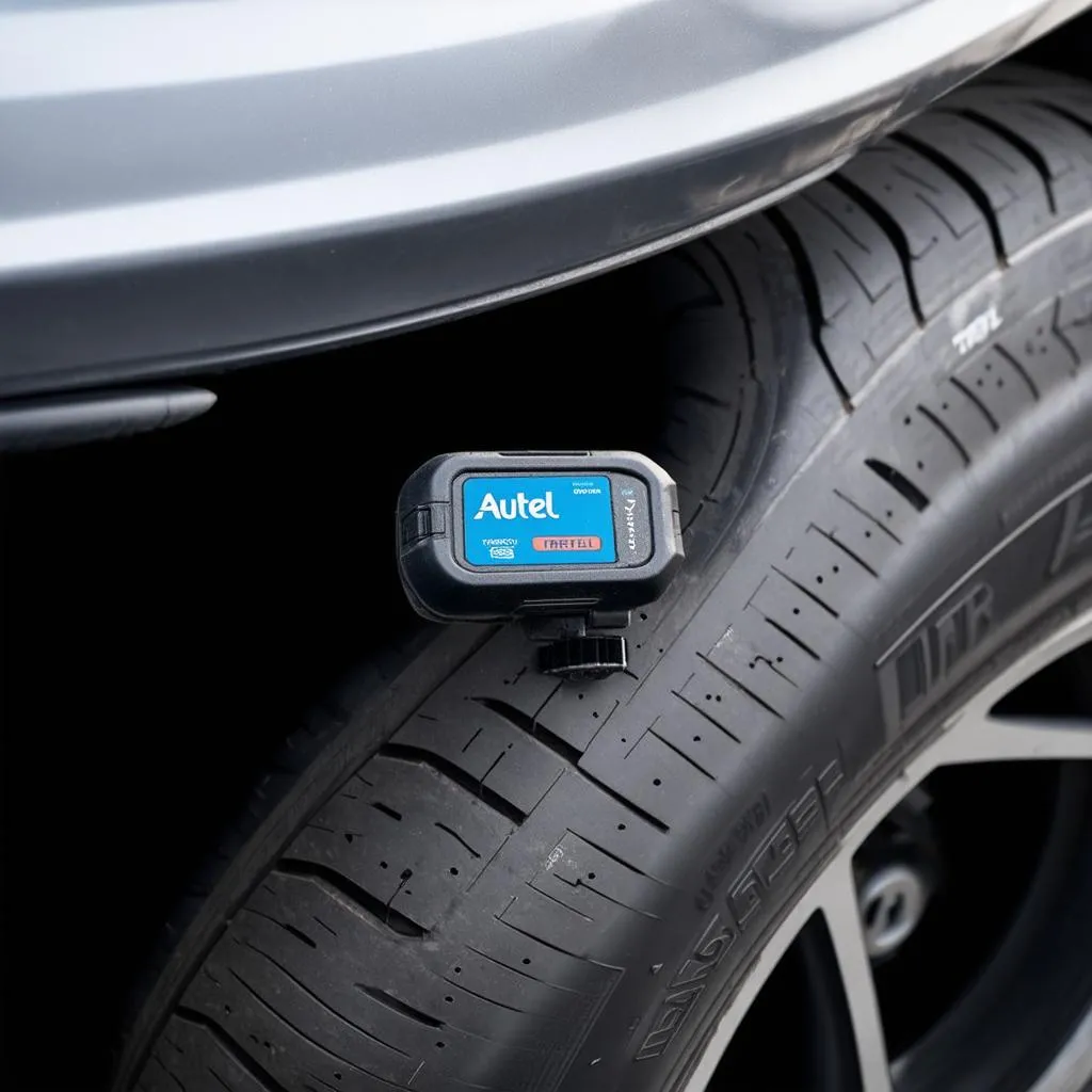 Autel TPMS Sensor on a car