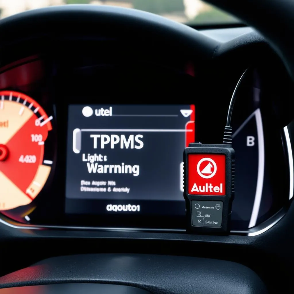 Autel TPMS Tool and Car Dashboard