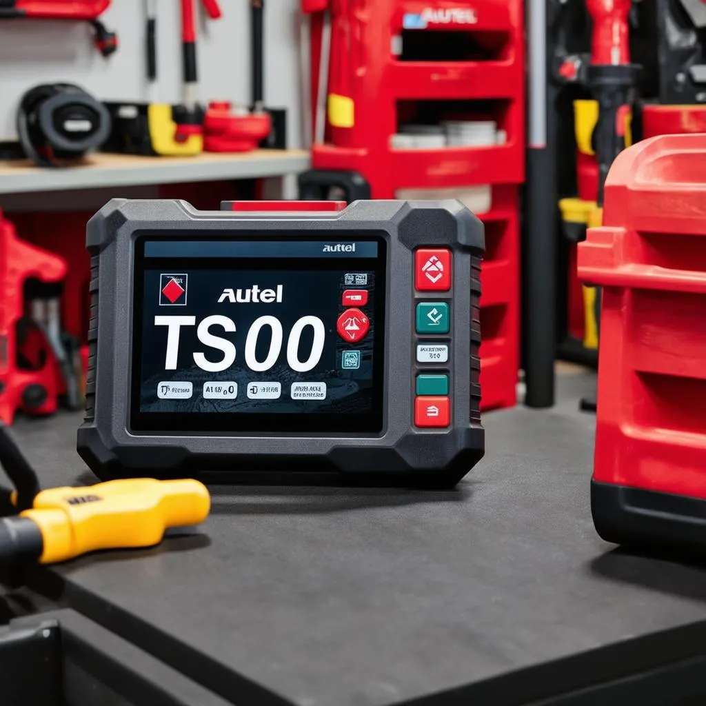 Autel TS900 in a workshop