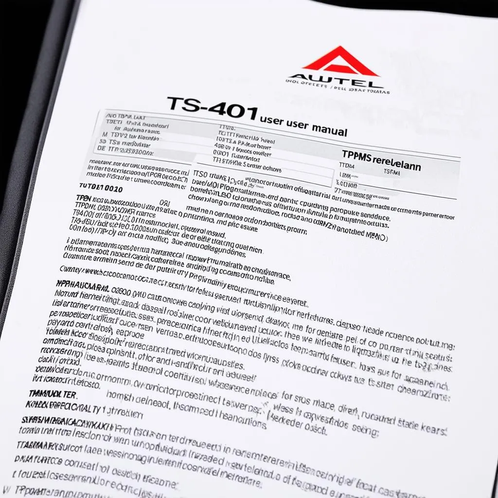 Autel TS401 manual for guidance