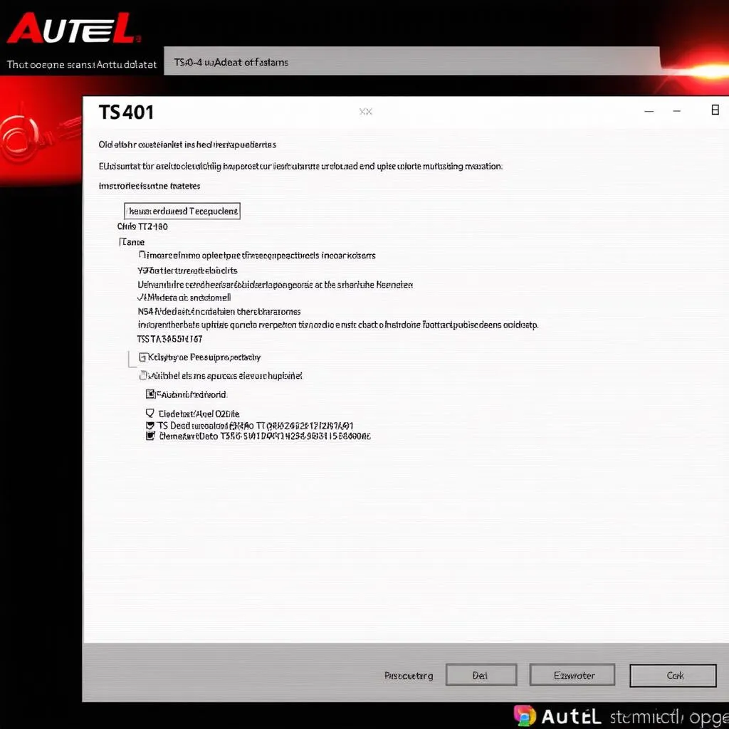 Autel TS401 update