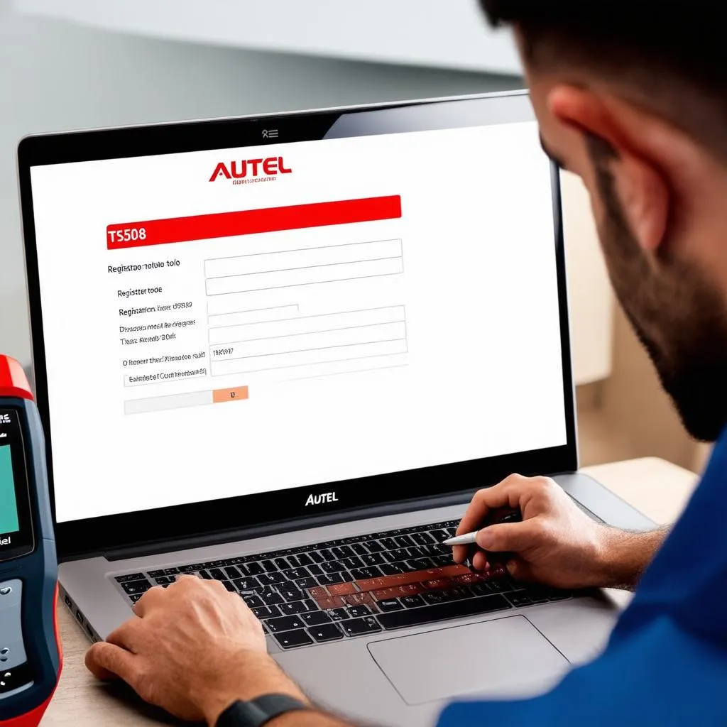 Autel TS508 registration