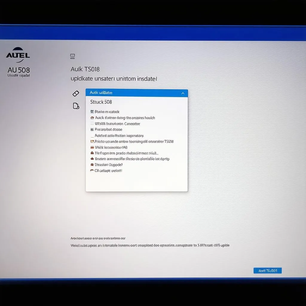 Autel TS508 Update Install Failed