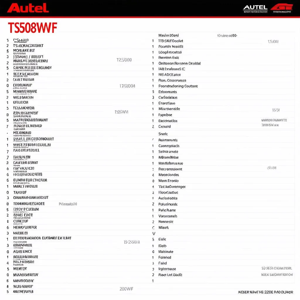 autel-ts508wf-compatibility-list