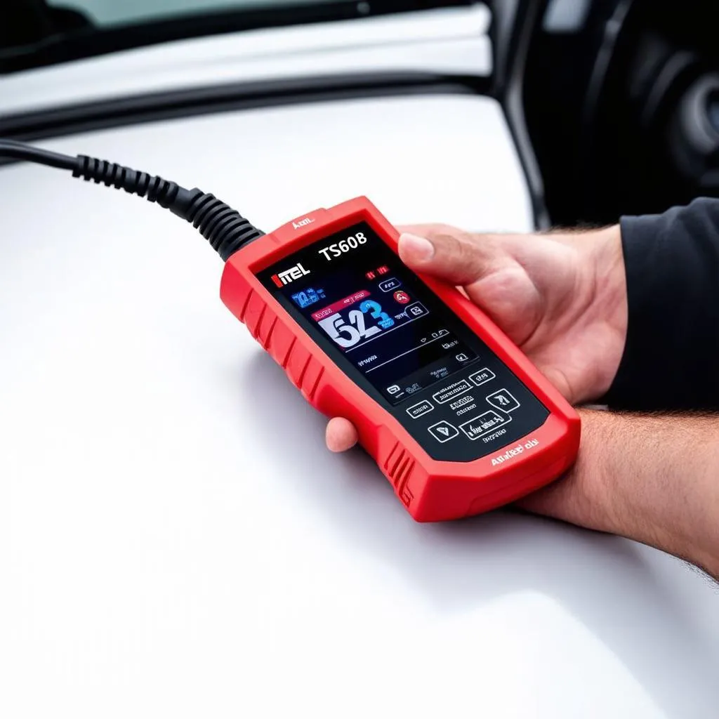 Autel TS608 on car