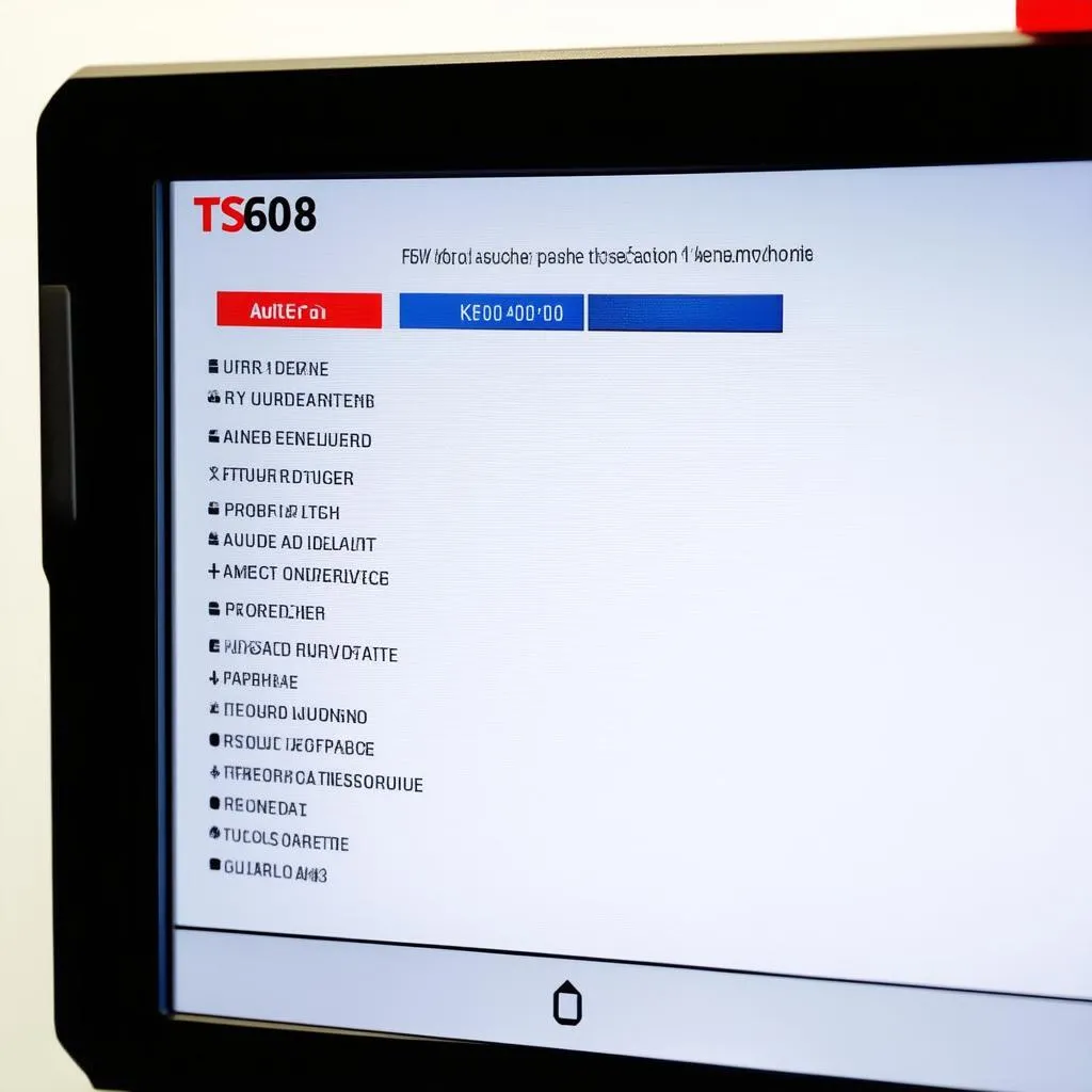 autel ts608 screen