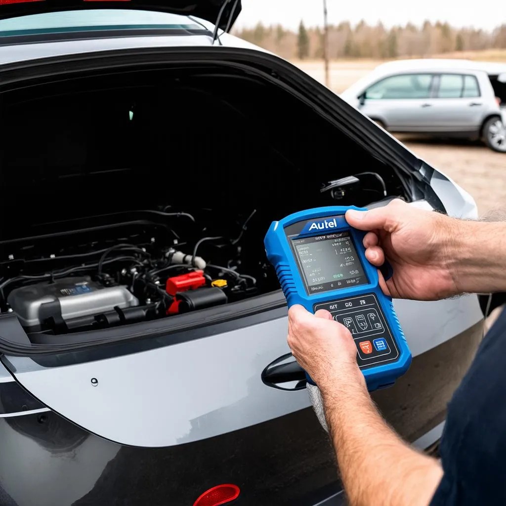 Autel Ultra EV Diagnosing a Car