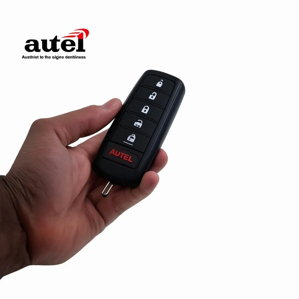 Autel universal remote controlling a car