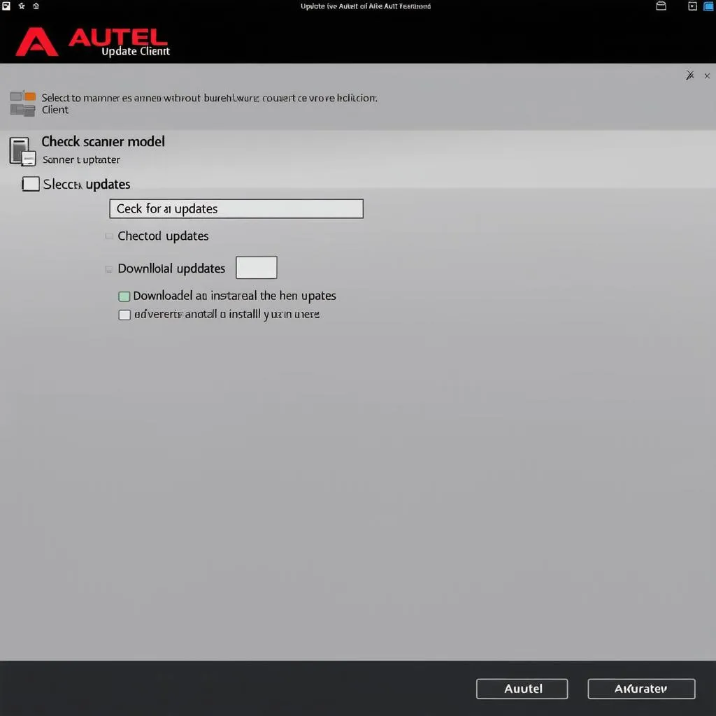 Autel Update Client Interface