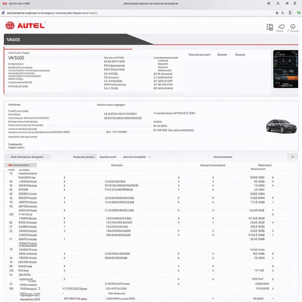 Autel VAG 505 User Interface