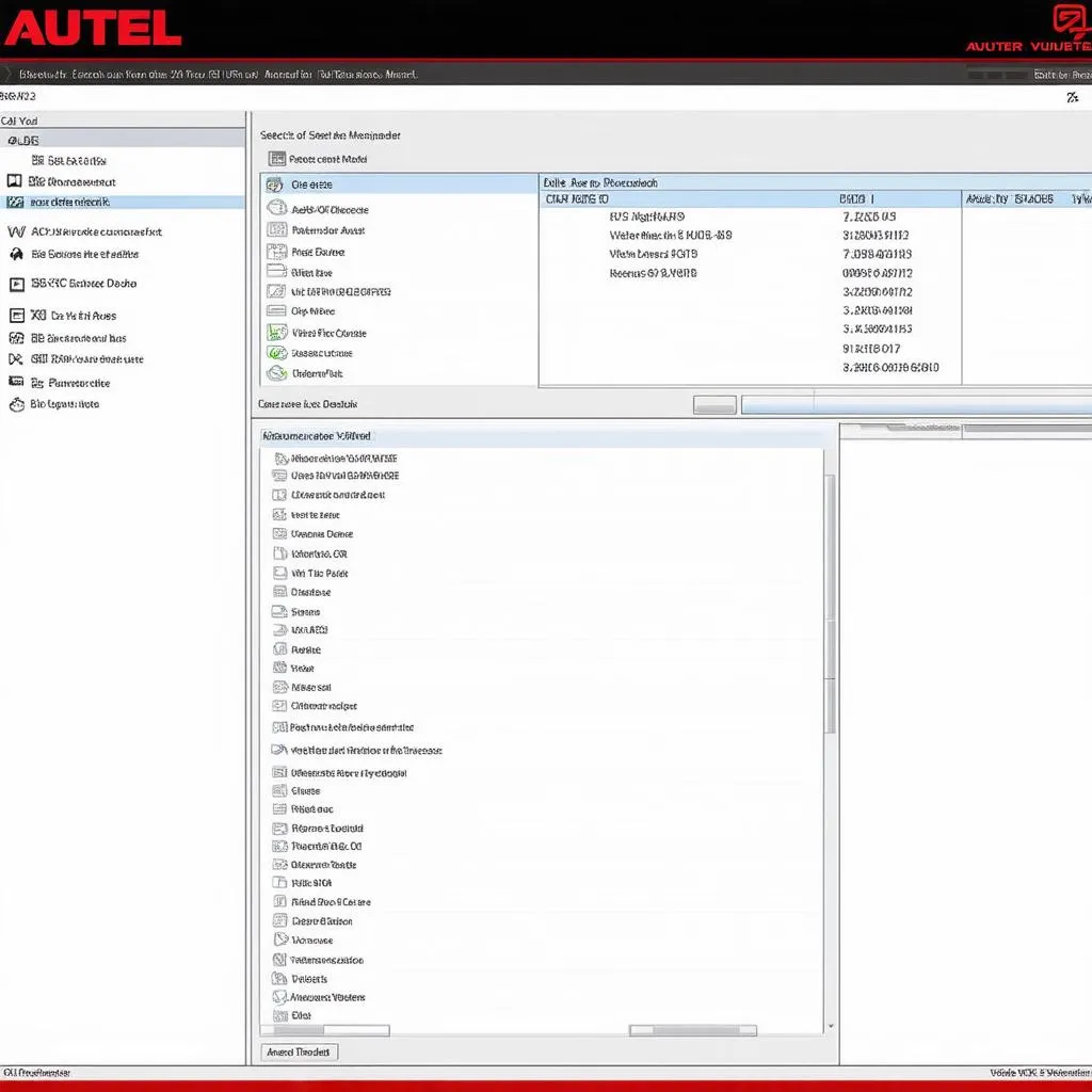 Autel VCI software interface